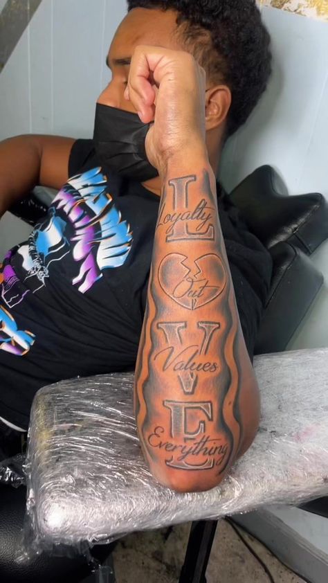 Light Skin Tattoos Men Arm, Back Side Forearm Tattoo, Men Arm Tattoo Ideas Half Sleeves, Small Upper Arm Tattoos For Guys, Small Black Men Tattoos, Tattoo Ideas For Men Outer Forearm, Fore Arm Tattoo Men Half Sleeves Design, Unique Arm Tattoos Men, By Any Means Tattoo