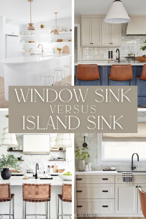 What do you prefer: a sink in the kitchen island or a sink under the window? Find out how to decide the best layout and design for your kitchen. | latest kitchen designs 2021 | kitchen design trends | kitchen design ideas | kitchen inspiration rustic | kitchen remodel | kitchen ideas | kitchen interior design modern luxury | kitchen interior design trends | kitchen trends 2021 interior design | kitchen design inspiration modern | home design inspiration kitchen | Kitchen Inspirations Rustic, Kitchen Interior Design Modern Luxury, Rustic Kitchen Remodel, Luxury Kitchen Interior Design, Kitchen Trends 2021, Kitchen Design 2021, 2021 Kitchen Designs, Tiffany Leigh Design, Popular Kitchen Colors