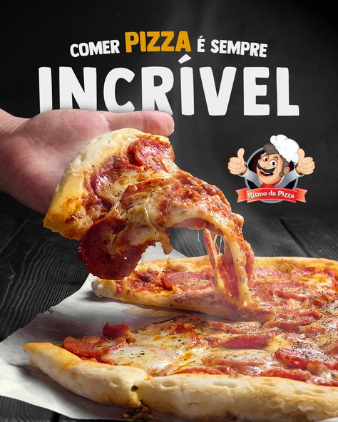 Pizzaria Delivery, Pizza Type Recipes, Pizza Flyer, Pizza Twists, Pizza Slider, Amazing Food Photography, Restaurant Ad, Types Of Pizza, Pizza Logo