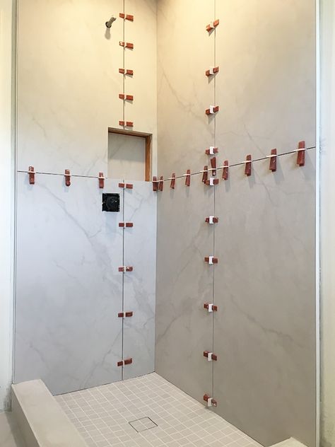 Bathroom Tile | COCO TILE Bathroom Shower With Large Tiles, 12x18 Shower Wall Tile, Inexpensive Shower Tile, 48x48 Tile Shower Ideas, 2x4 Tile Shower Wall, Gold Schluter Tile Edge Showers, Oversized Shower Tile, 24×48 Tiles Design, Extra Large Tile Shower Ideas