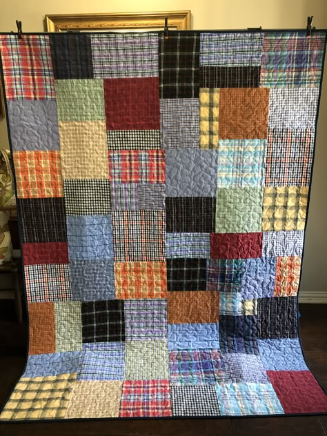 Looking for a quilt made from a loved ones clothing. Check out my shop on Etsy. I have been selling my quilts on Etsy for over 8 years. Check out my reviews.   #memoryquilt #memoryquiltmaker #quiltsoninstragram #memories Quilts Made From Shirts, Memorial Quilts From Clothes, Memory Quilts From Clothes Men, Memory Quilts From Clothes, Memory Quilt Ideas, Quilts For Men, Memorial Quilt, Memory Items, Shirt Quilts