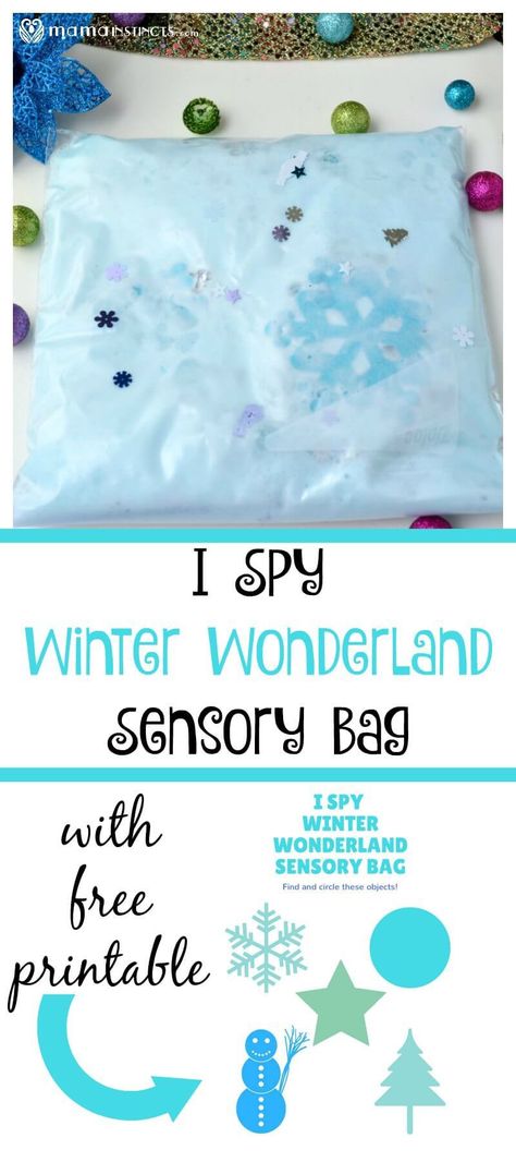 Try this fun sensory play activity that will keep the kids entertained for hours. It comes with a free printable to make this sensory bag an engaging and learning activity. #sensoryplay #sensorybag #kidsactivities #MamaInstinctsBlog Winter Sensory Activities, Kiddie Academy, Winter Activities For Toddlers, Winter Sensory, Sensory Bag, Sensory Bags, December Activities, Play Activity, Nursery Activities