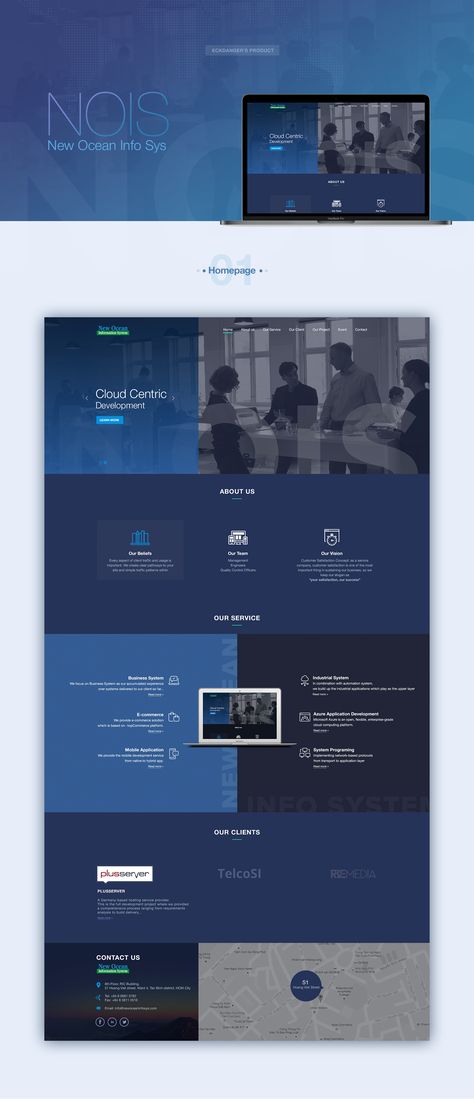 NOIS - Web Design on Behance Navy Blue Website Design, Blue Website, Website Design Inspiration Layout, Webpage Design, Portfolio Inspiration, Web Designs, Web Layout, Website Design Inspiration, Ux Ui