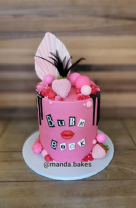 Burn Book Cake Ideas, Burn Book Birthday Party Ideas, Mean Girls Cupcakes, Burn Book Birthday Party, Mean Girls Cake Ideas, Burn Book Party Ideas, Mean Girls Bday Party, Mean Girls Birthday Cake, Burn Book Cake