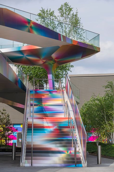 Stairs Art Installation, Architecture Installation Public Spaces, Park Art Installation, Skylight Art Installation, Kaleidoscope Installation Art, Installation Architecture, Sanya, Color Spectrum, Colossal Art