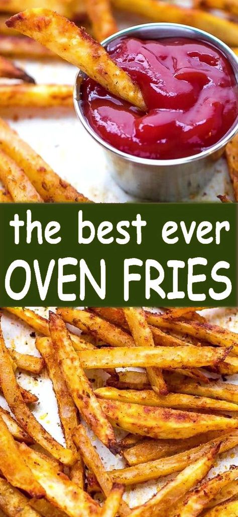 Oven Fries Recipe, Seasoned French Fries, Fries Recipe Oven, Oven Fries, Seasoned Fries, Homemade Fries, French Fries Recipe, Homemade French Fries, Baked Fries