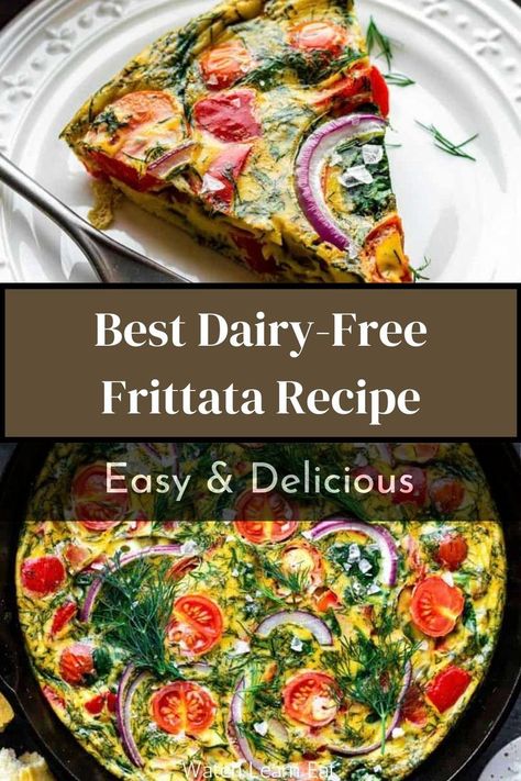 Dairy Free Frittata Gluten Free Frittata Recipes, Breakfast Frittata Recipes Healthy, Low Calorie Frittata, Easy Frittata Recipes Baked, Dairy Free Frittata Recipes, Gluten Free Dairy Free Quiche, Quiche Recipes Dairy Free, Dairy Free Brunch Ideas, Breakfast Casserole Dairy Free