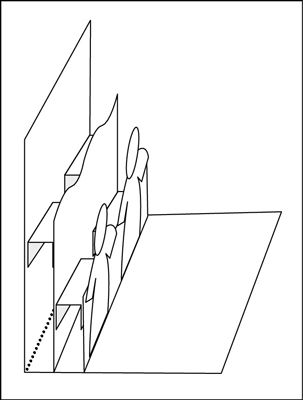 A simple diagram for a pop up card....for Dummies like me who need the visual. Pop Up Book Architecture, Gardening Cards, Pop Up Card Tutorial, Arte Pop Up, Cards Masculine, 달력 디자인, Paper Engineering, Pop Up Art, Paper Pop