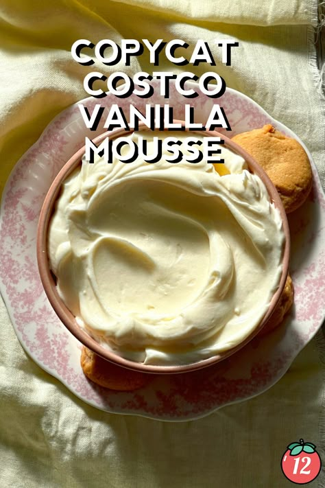 Copycat Costco Vanilla Mousse | 12 Tomatoes Vanilla Cheesecake Mousse Filling, Mouse Filling For Cakes, Vanilla Bean Mousse Recipe, Costco Cheesecake Mousse Filling, Costco Vanilla Mousse Filling, Copycat Costco Vanilla Mousse 12 Tomatoes, Costco Mousse Cake Filling, Copycat Costco Vanilla Mousse, Costco Cake Filling