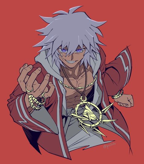 Ryou Bakura, Yugioh Art, Yugioh Monsters, Black Anime Characters, Black Anime, Character Design Animation, Character Design Male, Superhero Art, Dnd Characters