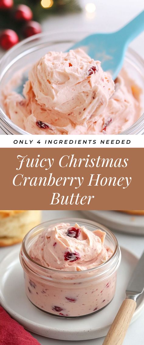 Image for Juicy Christmas Cranberry Honey Butter Cranberry Honey Butter, Cranberry Honey, Fresh Cranberry Recipes, Cranberry Butter, Flavored Butter Recipes, Butter Recipes Homemade, Christmas Cranberry, Puppy Chow Recipes, Flavored Butter