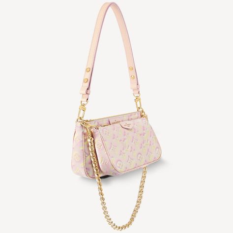 Multi Pochette Accessoires - Handbags | LOUIS VUITTON Leather Street Style, Summer Monogram, Louis Vuitton Multi Pochette, Pink Monogram, Practical Bag, Luxury Purses, Monogrammed Leather, Pink Brand, Clutch Bags