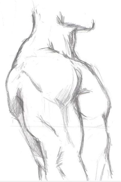 Art Man Body Drawing Reference, Male Side Profile Body Drawing, Male Lower Body Drawing, Men Body Drawing Sketches, Side Profile Muscle Drawing, Man From Side Reference, Man Chest Drawing Reference, Male Body Guidelines, Male Chest Side View