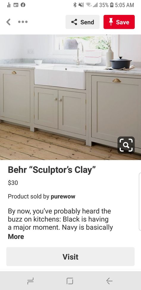 Behr Sculptor Clay Cabinets, Sculptors Clay Behr, Cabinet Colors Behr, Behr Cabinet Colors, Behr Sculptor Clay Paint, Behr Cabinets Paint Colors, Sculptor Clay Behr, Behr Kitchen Cabinets Colors, Behr Cabinet Paint