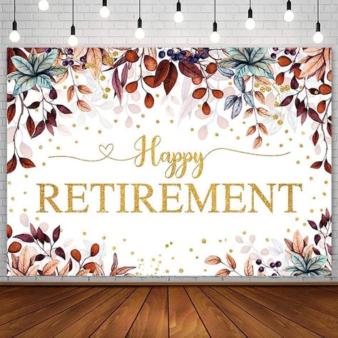 Retirement Backdrop, Happy Retirement Decorations, Baby Shower Cake Table, Retirement Decorations, Women Watercolor, Happy 50th Anniversary, Retirement Party Decorations, Anniversary Party Decorations, Banner Photo