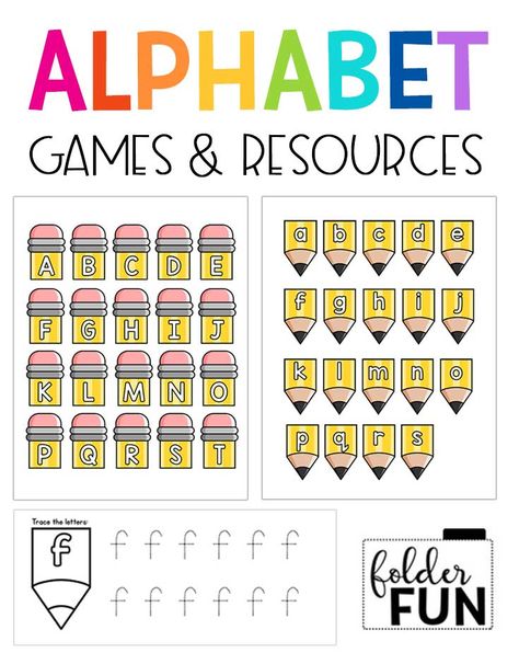 Free Alphabet File Folder Games, Activities, Worksheets and more! Great for letter recognition of lowercase, and uppercase alphabet, handwriting, and fine motor practice. Letter File Folder Games Free Printable, File Folder Games Free, Letter Recognition Games, Letter Sound Recognition, Alphabet Handwriting Practice, Kids Handwriting Practice, Handwriting Practice Worksheets, File Folder Activities, Alphabet Games