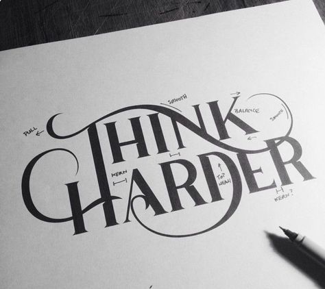 Hand Drawn Type, Hand Lettering Inspiration, Hand Drawn Lettering, Beautiful Typography, Creative Lettering, Types Of Lettering, Calligraphy Letters, Lettering Quotes, A Pen