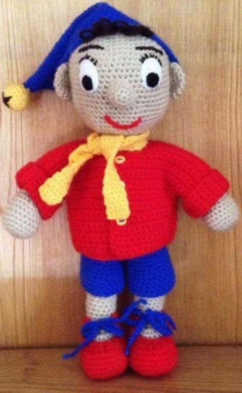 PDF Noddy Crochet Pattern by PatternsbySpook on Etsy Knitted Toys Free, Knitted Toys Free Patterns, Crochet Goodies, Basic Crochet Stitches, Textile Doll, Crochet Basics, Pattern Free, Easy Crochet Patterns, Knitted Toys