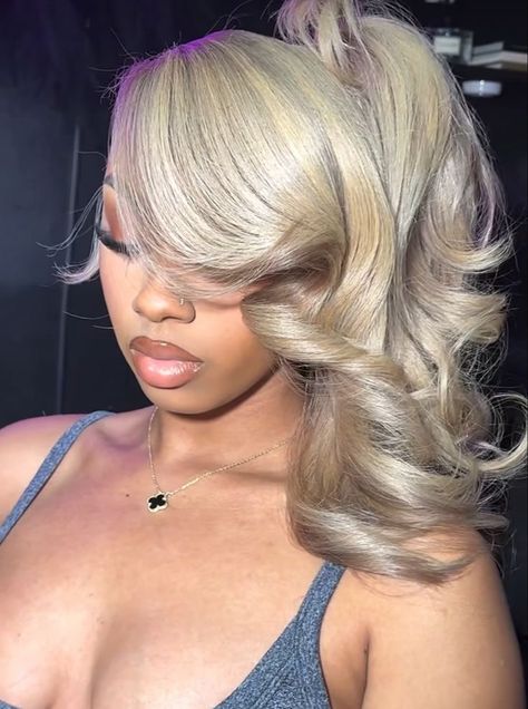 Bombshell Blonde, Frontal Wig Hairstyles, Cute Hair Colors, Trendy Products, Pretty Hair Color, Dope Hairstyles, Hair Laid, Ponytail Styles, Front Lace Wigs Human Hair