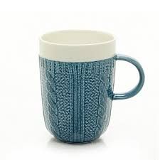 sweater mug - Google Search Winter Chalet, Chapters Indigo, Blue Coffee Mugs, Bar Essentials, Tea Companies, Clay Mugs, Second Line, Brian Atwood, Classic Pumps