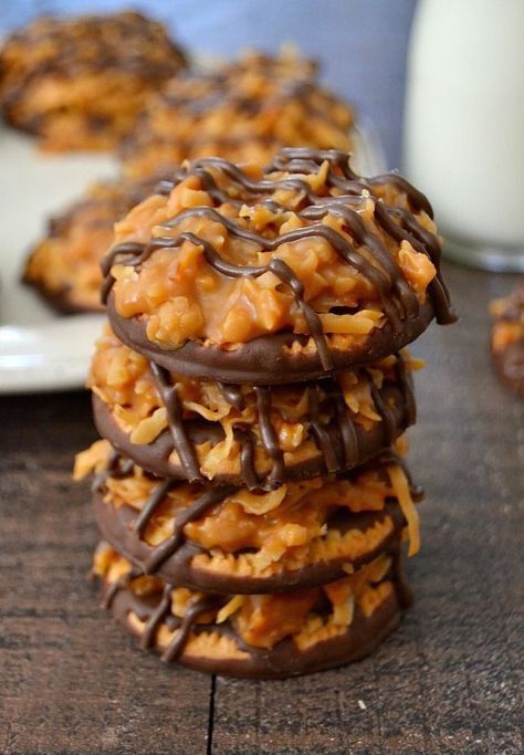 Easy No Bake Cookies Recipes - Too Hot To Cook Desserts Samoa Cookies, Resep Brownies, Dessert Oreo, Postre Keto, Desserts Keto, Baking Recipes Cookies, Desserts Vegan, C Is For Cookie, Recipes Cookies