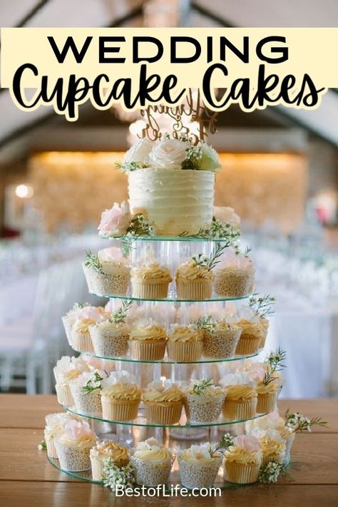 Wedding Cake Chic, Individual Wedding Cakes, Mexican Wedding Cookies Recipes, Vintage Pasta, Cupcake Tier, Mini Wedding Cakes, Wedding Cake Alternatives, Wedding Cake Ideas, Cake And Cupcakes