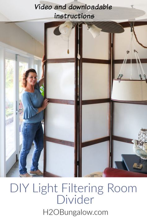 Diy Tri Fold Room Divider, Standing Screen Divider, Diy Privacy Screen Indoor Wall, Privacy Wall Bedroom, Wall Screens Panel, Privacy Screen Room Dividers, Building A Room Divider, Affordable Room Dividers, Budget Friendly Room Dividers