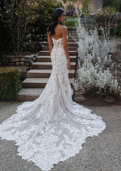 Allure Bridals 9903 Wedding Dress | The Wedding Shoppe Fitted Wedding Dresses Lace, Mermaid A Line Wedding Dress, Romantic Fitted Wedding Dress, Floral Lace Wedding Dress Mermaid, Wedding Dress Hourglass Body Types, Timeless Wedding Dress Lace, Strapless Fit And Flare Wedding Dress, Strapless Lace Wedding Dress Sweetheart, Tight Fitting Wedding Dresses