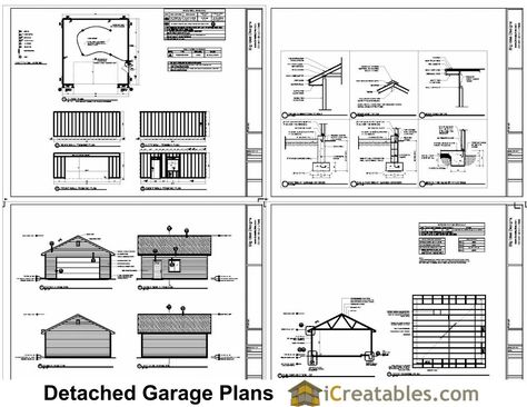 22x28 Garage Plans With Apartment - Shed Design Plans Detached Garage Plans, Garage Building Plans, Rv Garage Plans, Garage Apartment Floor Plans, Shed Design Plans, Garage Plans With Loft, 2 Car Garage Plans, Garage Plans Detached, Plan Garage