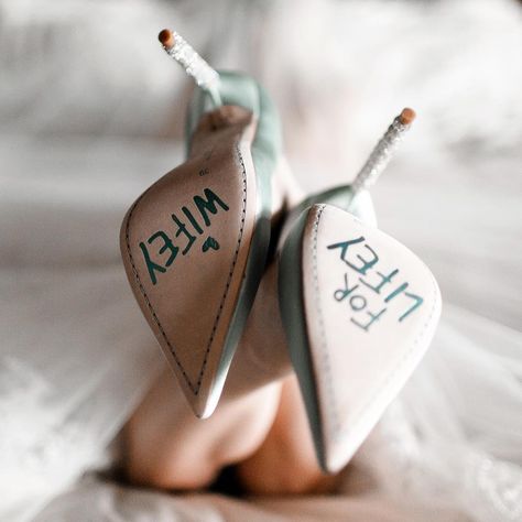 Somebody pinch me I can't even believe it!! Tomorrow I'll officially be a wifey for lifey (and I'll be walking down the aisle in these gorgeous @sophiawebster pumps). 💙🙈✨ Oh and here's a peek at a little surprise I put together for Cole with the help of @kayrahhhhh's amazing photography. I apologize in advance for the influx of wedding posts that's about to happen. #vandigoesgreen #bridal #sophiawebster #shoes Sophie Webster Shoes, Bridal Kaleere, Dresses Event, Bridal Shoes Low Heel, Lovely Pic, Decoration Event, Bridal Pumps, Wedding Tiaras, Walking Tall