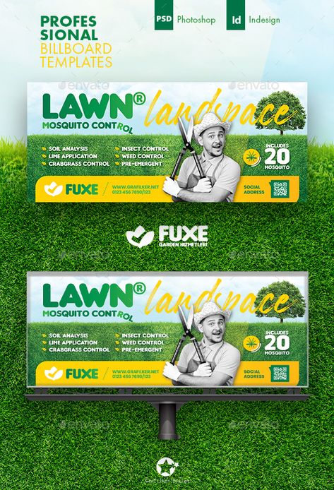 Garden Landspace Billboard Templates Real Estate Marketing Design, Banner Design Inspiration, Facebook Cover Design, Billboard Design, Business Card Templates, Business Banner, Creative Flyers, Website Banner, Graphic Wallpaper