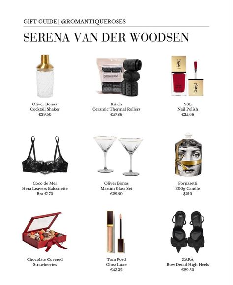 Serena Van Der Woodsen Perfume, Serena Van Der Woodsen Lipgloss, Serena Van Der Woodsen Aesthetic Gold, Serena Van Der Woodsen Personality, Serena Van Der Woodsen Iconic Quotes, Blair And Serena, Serena Van Der, Girls Gift Guide, Beauty Makeover