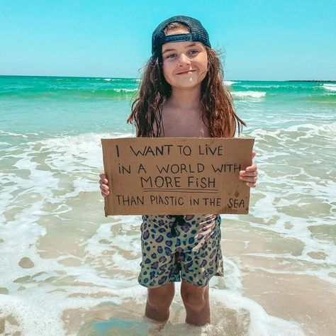 Beach Pollution, Beach Aquarium, Plastic In The Sea, Save Planet Earth, Melinda Gates, Save Planet, Protest Signs, Save Our Planet, Water Pollution