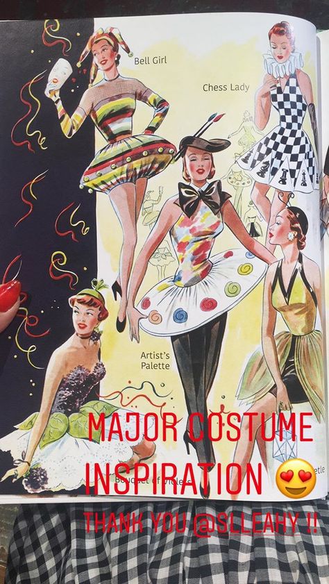 Vintage Halloween Costumes For Women, Halloween Costume Collage, Halloween Costumes Drawings, Vintage Costume Ideas, 1950 Halloween, 1950s Halloween Costume, 1950s Halloween, Halloween Costume Patterns, 1950s Costume