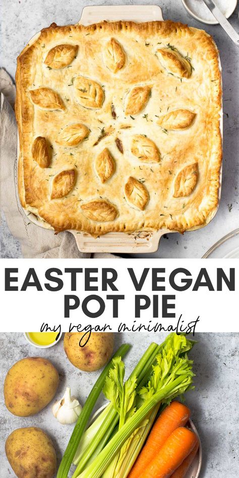 Tofu Pie, Veggie Pot Pie Recipe, Vegan Pot Pie, Sandwich Vegetarian, Veggie Pot Pie, Vegan Easter Recipes, Vegan Pot Pies, Veggie Pies, Vegetable Pie