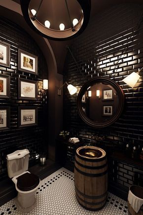 . Pub Toilets, Modern Victorian Bathroom, Speakeasy Decor, Bourbon Room, Bar Deco, Restaurant Bathroom, Pub Interior, Victorian Bathroom, Bathroom Themes