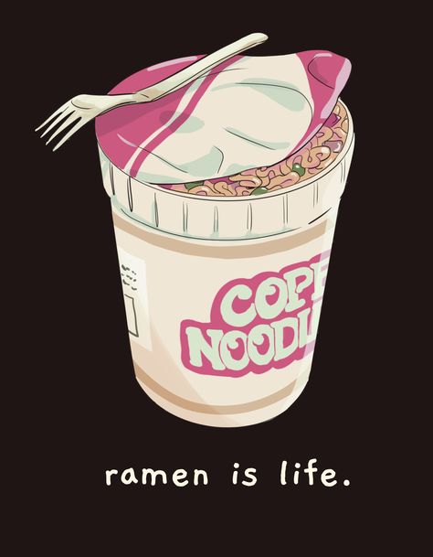 This is the "ramen is life." aesthetic graphic. Ramen Wallpaper Aesthetic, Ramen Aesthetic Wallpaper, Ramen Wallpaper, Ramen Aesthetics, Ramen Aesthetic, Life Aesthetic, Painting Illustration, Wallpaper Iphone Cute, Wallpaper Aesthetic