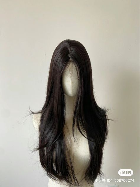 Korean Haircut Ideas For Long Hair, Aesthetic Hair Korean, Long Haircut Aesthetic, Beautiful Haircuts For Long Hair, Long Straight Haircut Ideas, Korean Hair Long, Hershey Haircut, Korean Long Haircut, Long Korean Hair