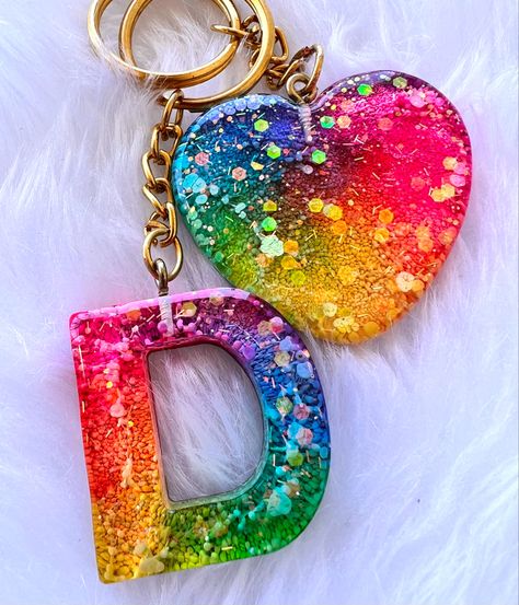 Keychain Design Rainbow Resin Keychain, Neon Resin, Easter Church Banners, Keyring Ideas, Letter Inspiration, Jesus Cross Wallpaper, Resin Alphabet, Diy Resin Keychain, Using Alcohol Inks