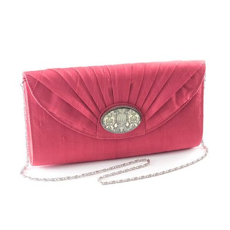 Silver clutch purse