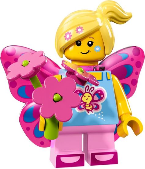 A Collectable Minifigures set released in 2017. Butterfly Girl, Lego News, Lego Minifigure, Buy Lego, Lego Group, Lego Movie, Plate Display, Lego Minifigures, Building Block