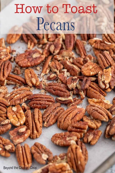 How to Toast Pecans Seasoned Pecans, How To Toast Pecans, Cinnamon Roasted Pecans, Toast Pecans, Roasted Pecans Recipe, Pecan Halves, Whole 30 Snacks, Roasted Pecans, Healthy Snack Options