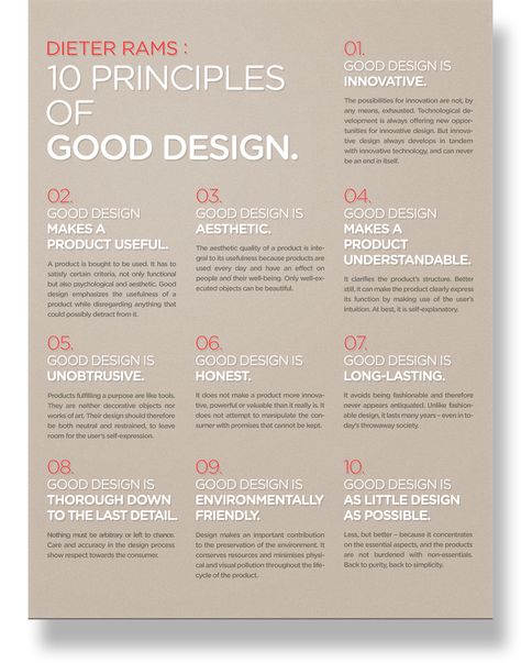 Graphisches Design, Webdesign Inspiration, Dieter Rams, Design Basics, Design Theory, Design Websites, Design Rules, Learning Graphic Design, Principles Of Design