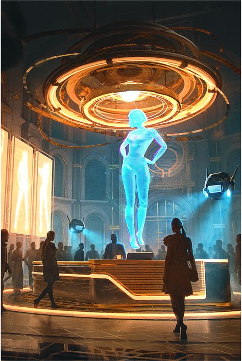 #Digital2D #Digital3D #MixedMedia #ConceptArt #EnvironmentalConcept #Lighting #GameArt #NoAI #Art #VFX #VisualDevelopment #Environment #DigitalArt #ArtDirection #2D #3D #ArchitecturalConcepts #Atmosphere #Hologram #Casino #Ardeco #Crowd #Drones #Sci-Fi #Girls #Сoncept #Cyber #Virtual #Lobby Cyberpunk Hologram Concept Art, Space Casino Concept Art, Sci Fi Museum, Sci Fi Nightclub, Art Deco Sci Fi, Hologram Concept Art, Sci Fi Luxury, Casino Concept Art, Hologram Cyberpunk