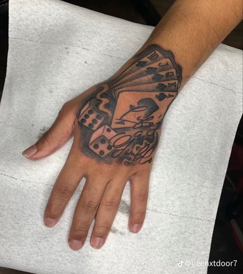 Hand Tattoos Men Black, Hand Tattoos For Guys Simple, Simple Hand Tattoos Men, Hand Tats Men Black, Money Bag Hand Tattoo, Hood Hand Tattoos For Men, Hand Tattoos For Black Guys, Money Hand Tattoo, Hood Hand Tattoos