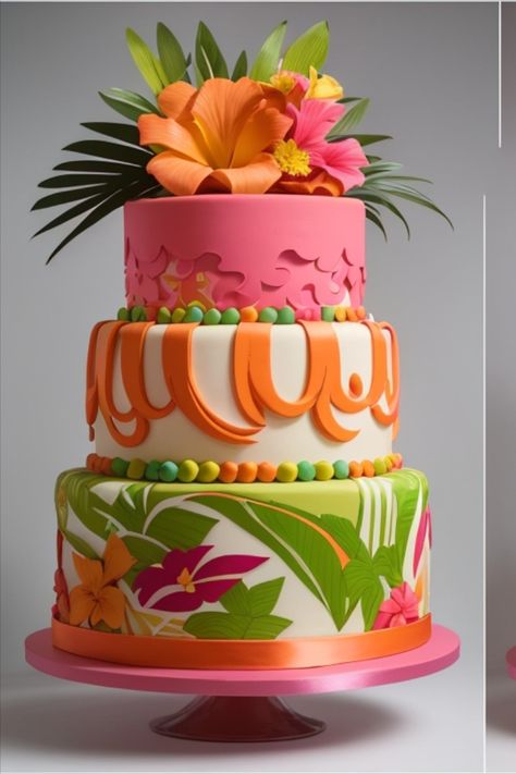 Experience the joy of tropical flavors and vibrant designs in our unforgettable cakes, perfect for any celebration. Jamaica Cake Design, Havana Nights Theme Cake, Tropical Paradise Cake, Tropical Jungle Cake, Havana Nights Cake, Tropical Cake Design, Jamaica Cake, Hawaiian Party Cake, Hawaiian Theme Cakes