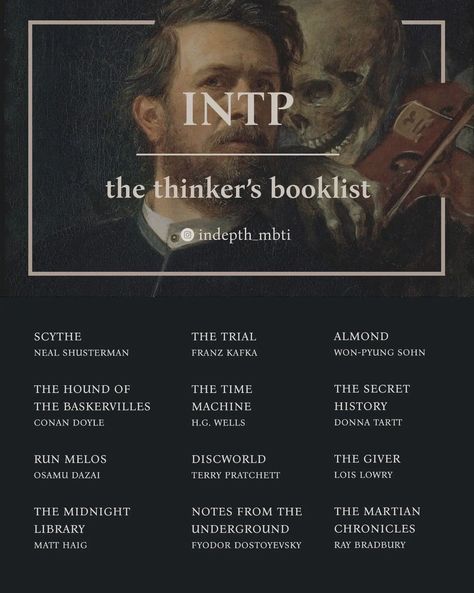 Intp Personality Booklist, Philosophical Fiction Books, What Are The 8 Core Style Aesthetics Types, Into Booklist, Intp Books, Books For Intp, Books Suggestions, Books Recommendations, I Made A Mistake