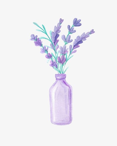 Lavender Aesthetic Flower, Lavender Cartoon, Sketchbook Themes, Lavender Png, Camera Doodle, Pot Image, Flower Lavender, Markers Drawing Ideas, Bottle Drawing