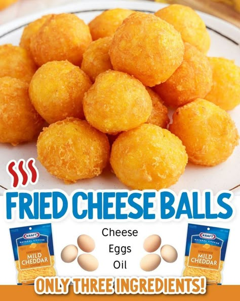 Fried Cheese Balls Keto Fried Cheese, Mini Bites Appetizers, Fried Cheese Balls, Inexpensive Appetizers, Fried Cheese Bites, Yummy Appetizers Parties, Homemade Appetizer, Fried Cheese, Air Fried Food