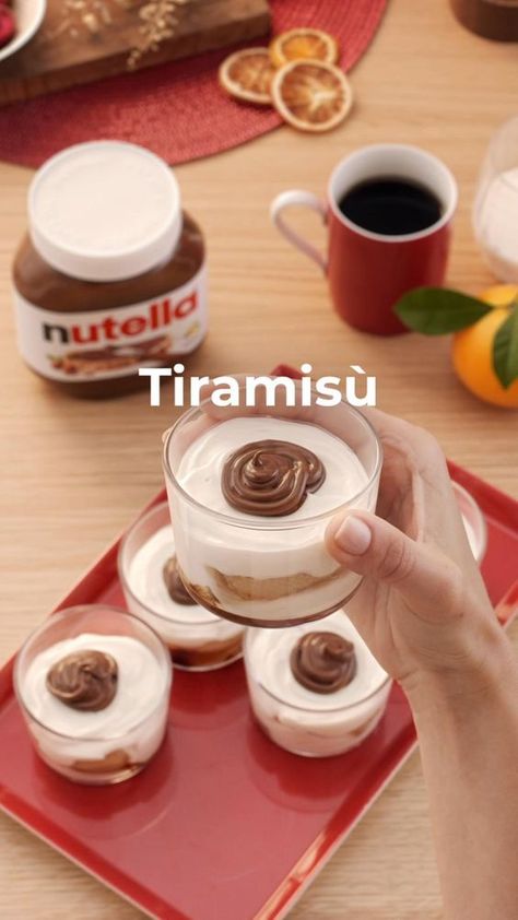 Try our indulgent Tiramisù... the perfect treat to make you forget that it’s -20 outside. #NutellaWithLove Nutella Tiramisu, Recipes Nutella, Tiramisu Recipes, Christmas Baking Recipes, Best Party Food, Nutella Recipes, Xmas Food, Yummy Cupcakes, Dessert Cups